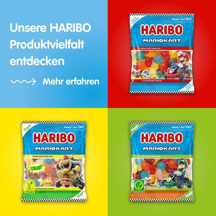 Unsere HARIBO Produktvielfalt entdecken. Mehr erfahren
